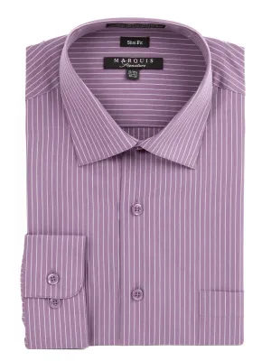 Marquis Men's Pin Striped Slim Fit Dress Shirt