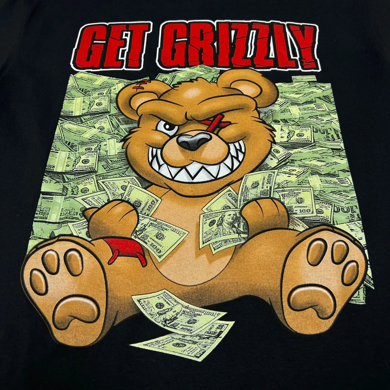 3FORTY Get Grizzly Money Print T-Shirt