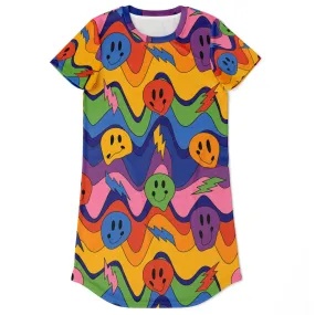 Acid Smiley T-Shirt Dress