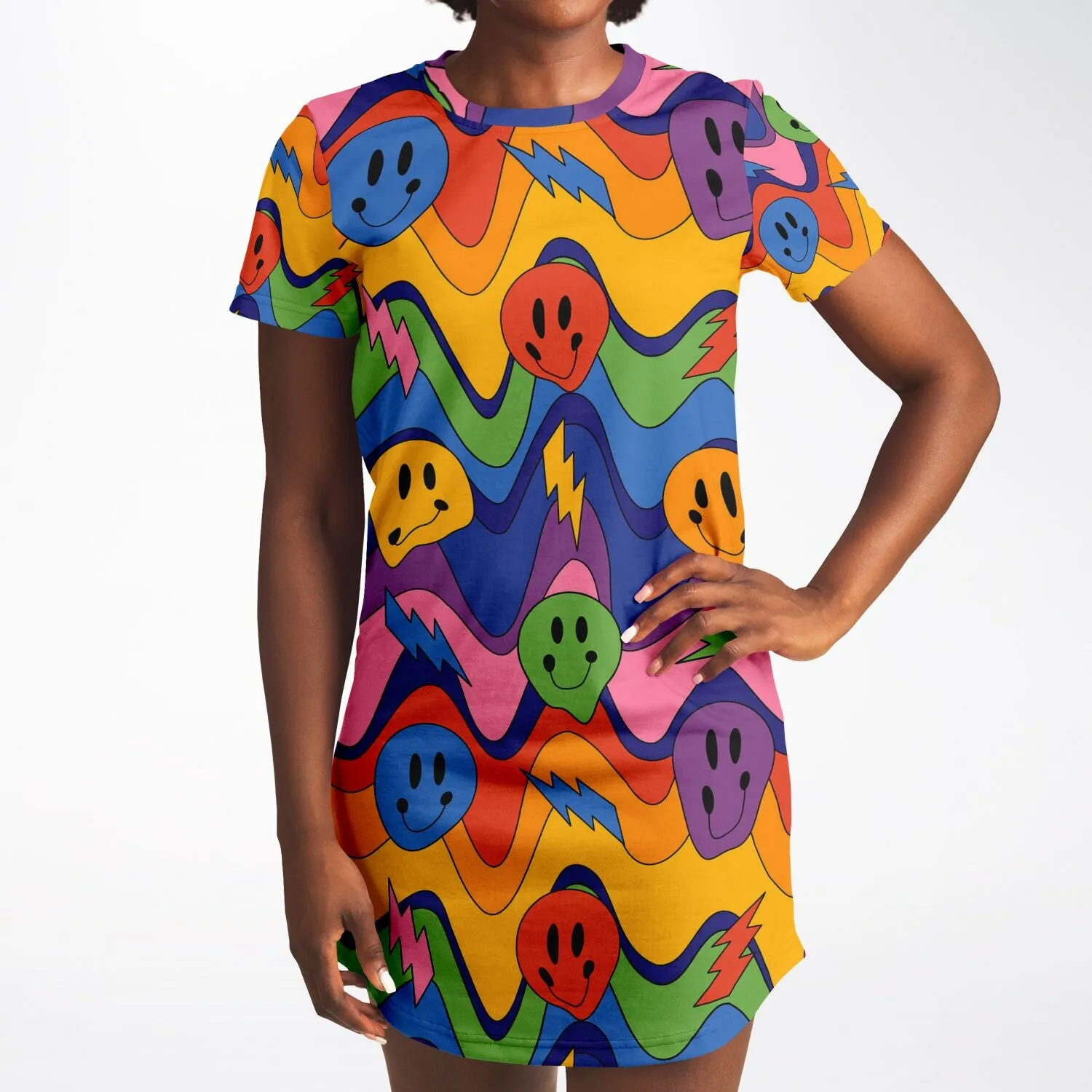 Acid Smiley T-Shirt Dress