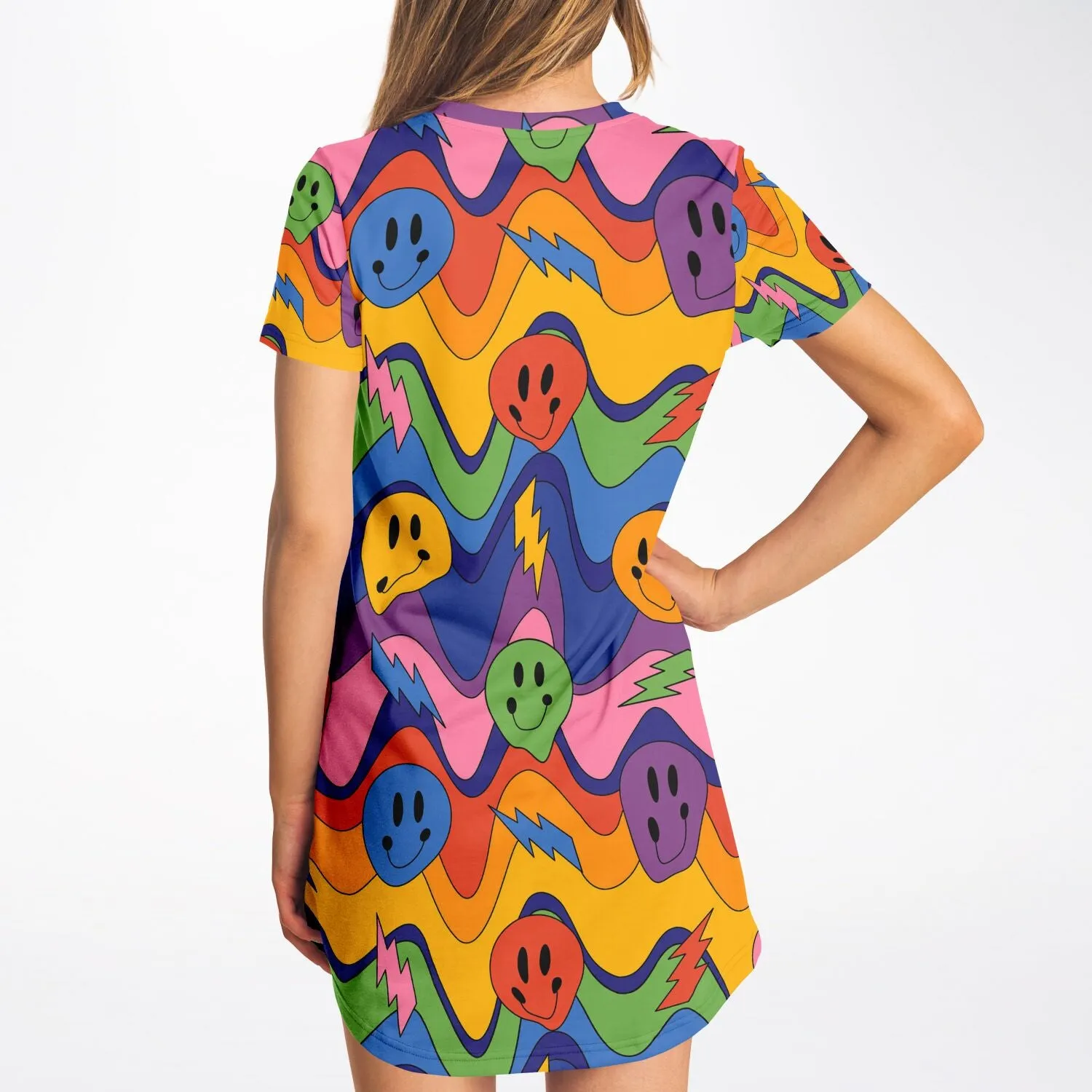 Acid Smiley T-Shirt Dress