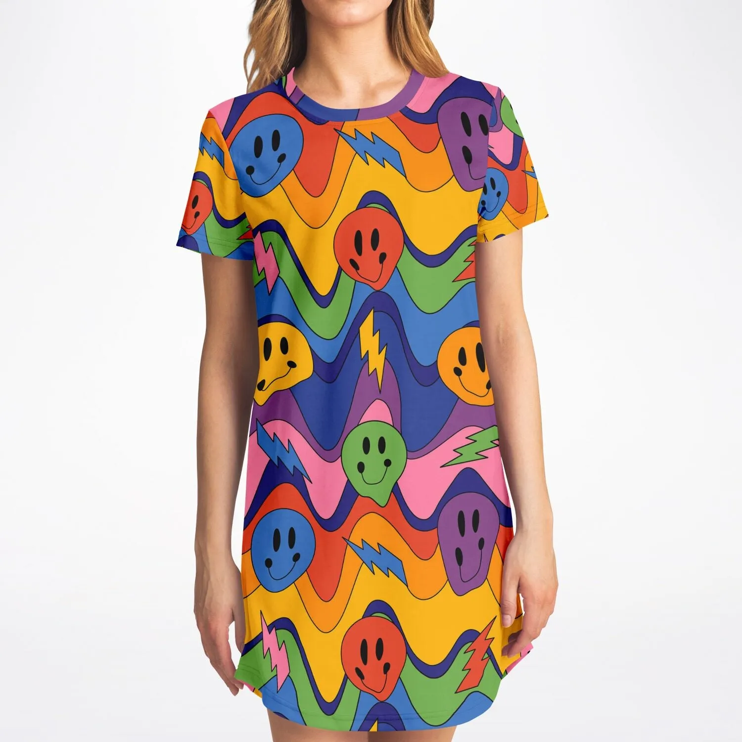 Acid Smiley T-Shirt Dress