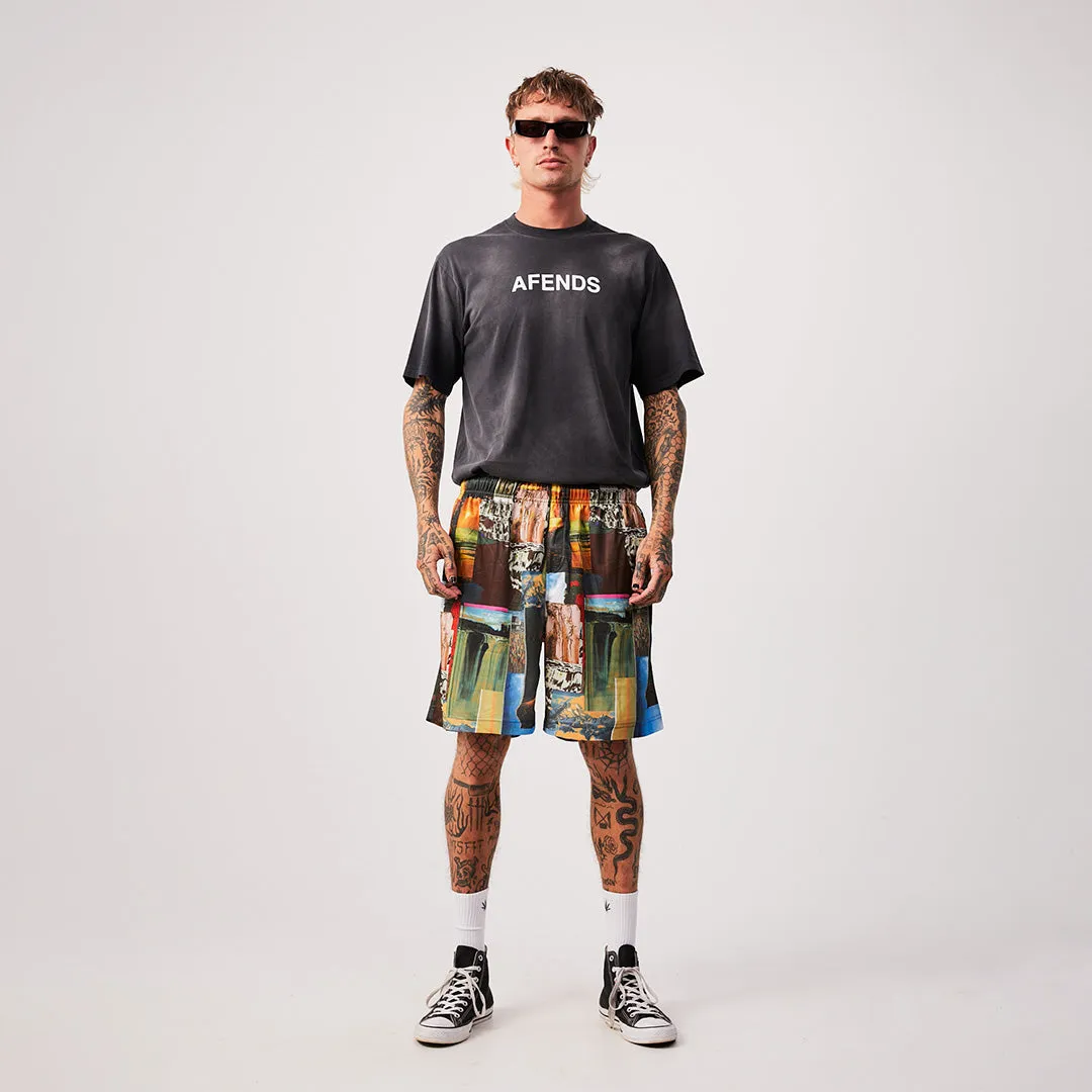 AFENDS Mens Boulevard - Baggy Shorts - Multi