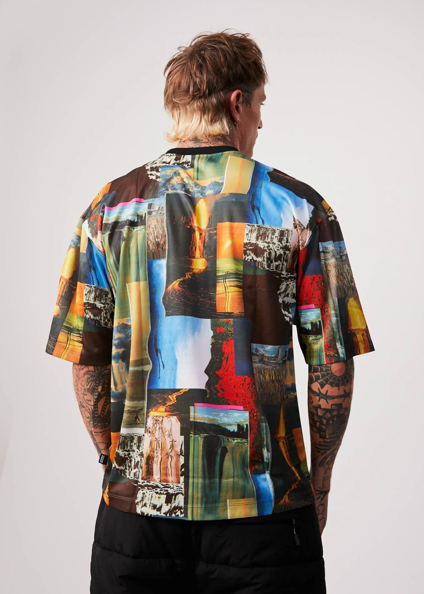 AFENDS Mens Boulevard - Oversized T-Shirt - Multi