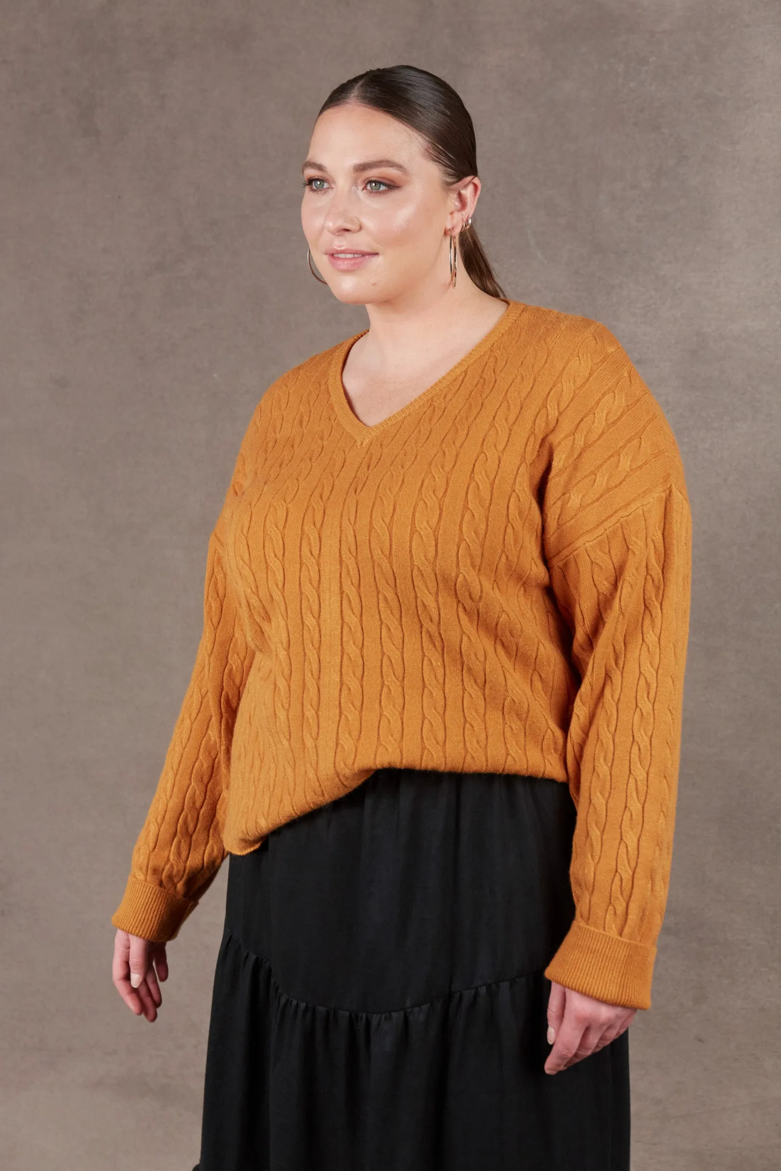 Alawa Cable Knit - Ochre