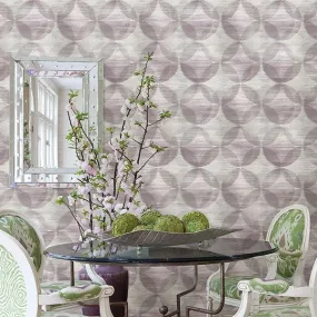 Alchemy Geometric Wallpaper in Purple from the Celadon Collection