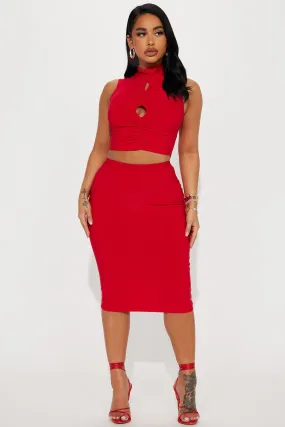 Aleida Skirt Set - Red