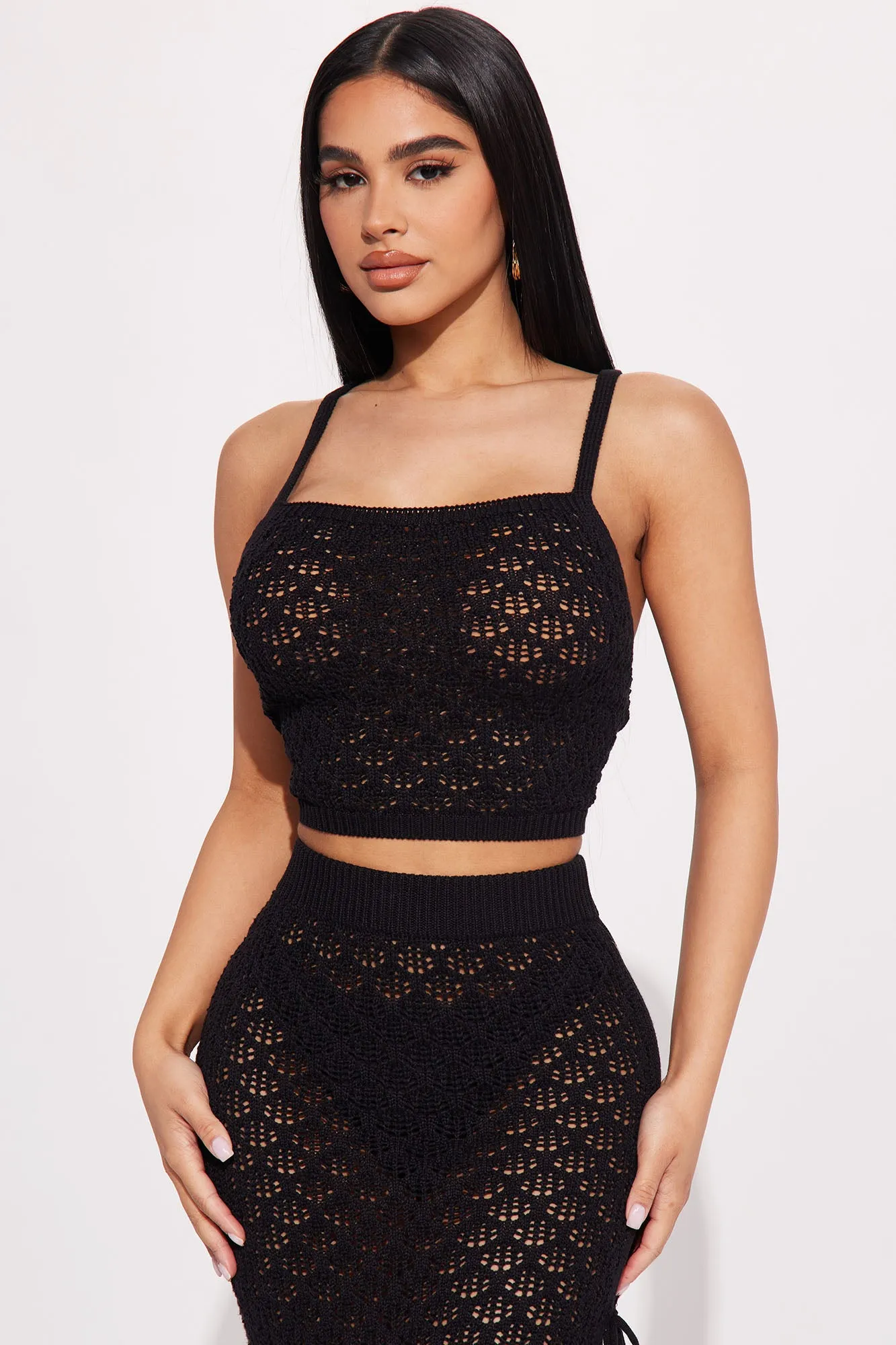 Alondra Crochet Top - Black