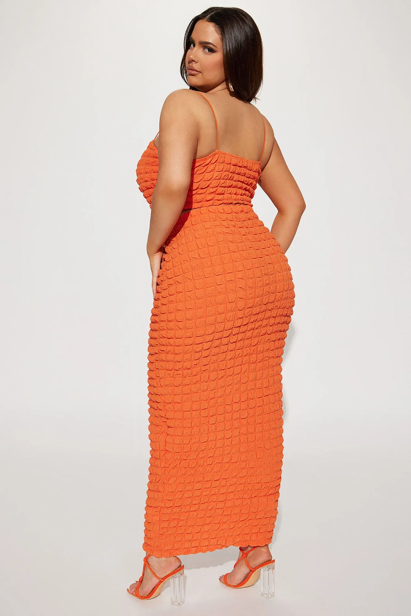 Always Bold Bubble Skirt Set - Orange