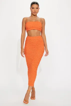 Always Bold Bubble Skirt Set - Orange