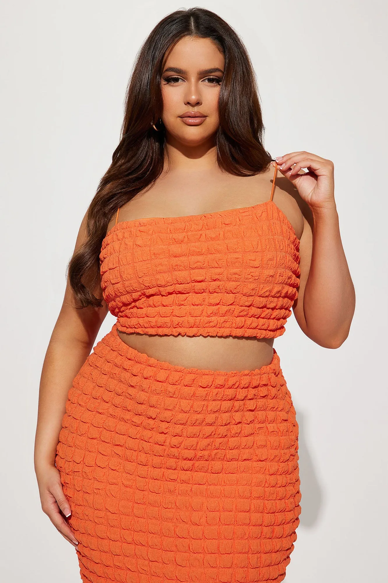 Always Bold Bubble Skirt Set - Orange