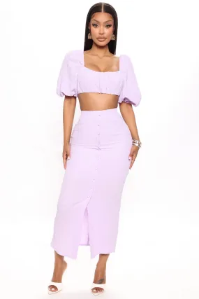 Always On My Mind Skirt Set - Lavender