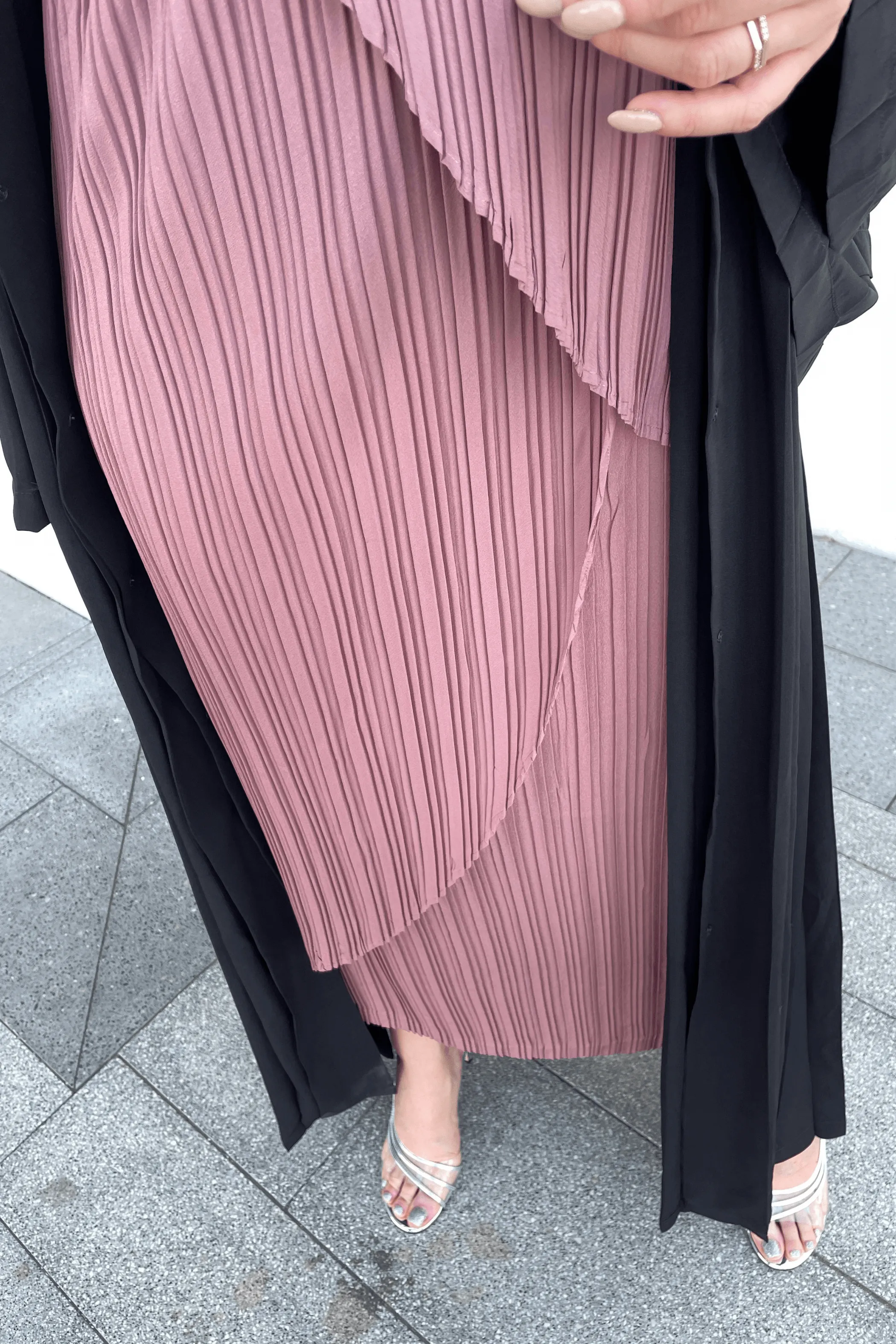 Amory Pleated Wrap Dress