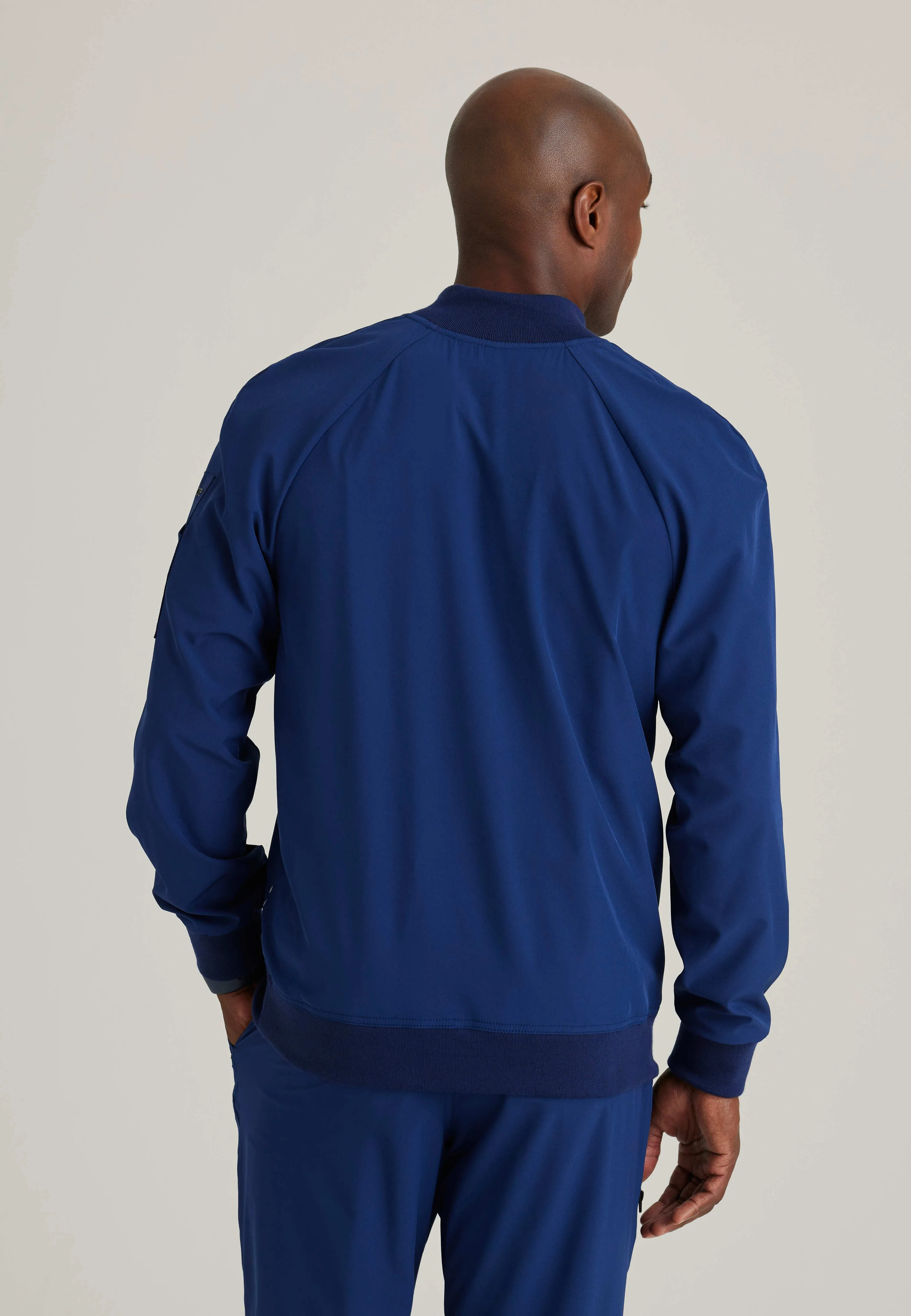 Amplify 3-Pocket Stand-Up Collar Warmup Scrub Jacket