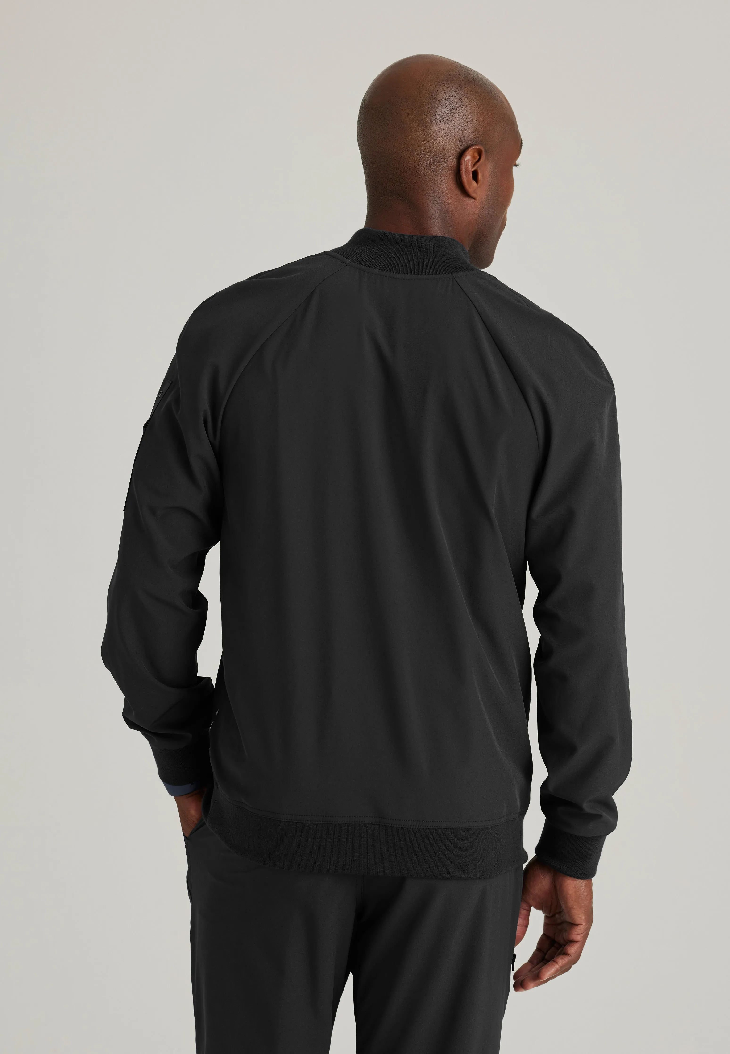 Amplify 3-Pocket Stand-Up Collar Warmup Scrub Jacket