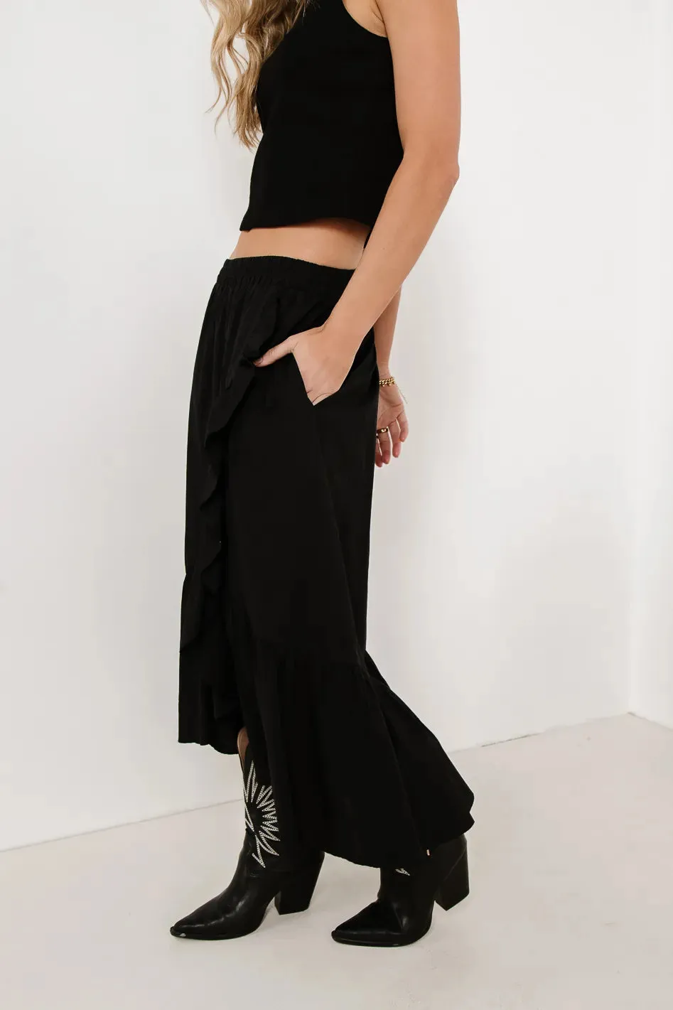 Arabella Maxi Skirt in Black