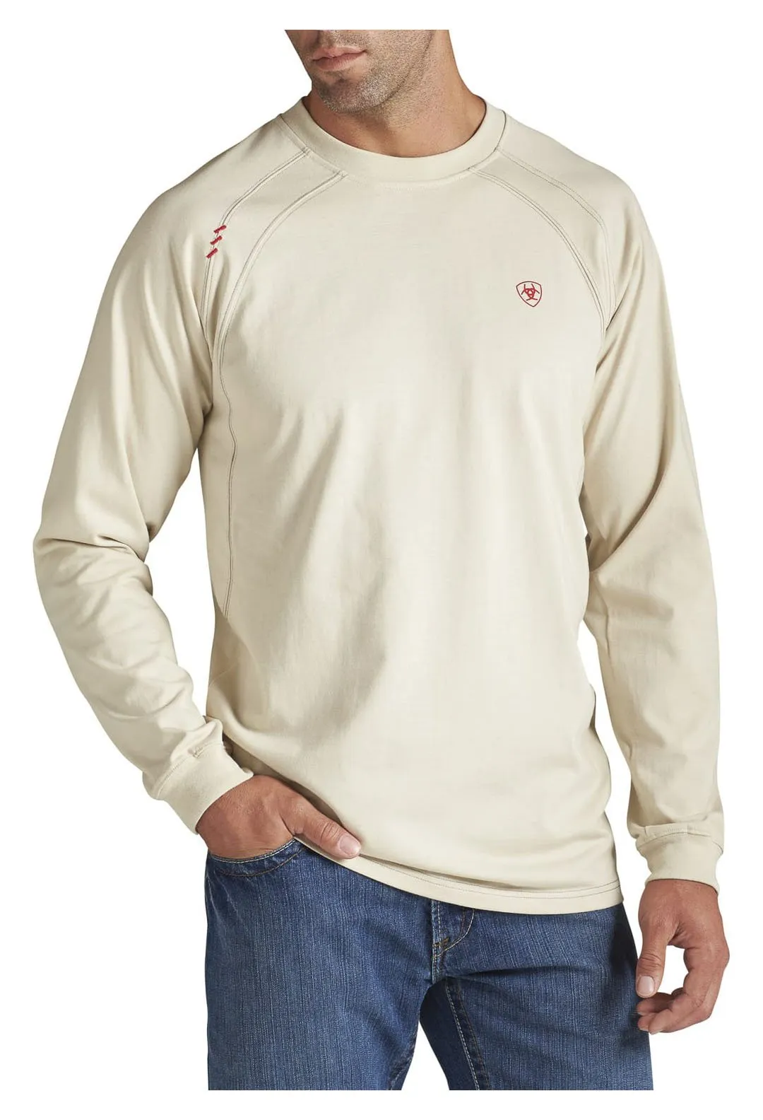 Ariat Men's Flame Resistant Long Sleeve Work Crew Henley Shirt