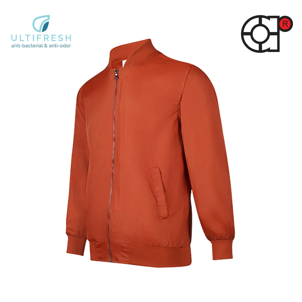 ARORA UNISEX ZIP UP BOMBER JACKET (ORANGE)