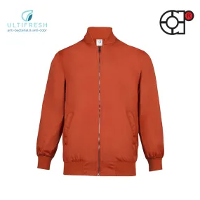 ARORA UNISEX ZIP UP BOMBER JACKET (ORANGE)