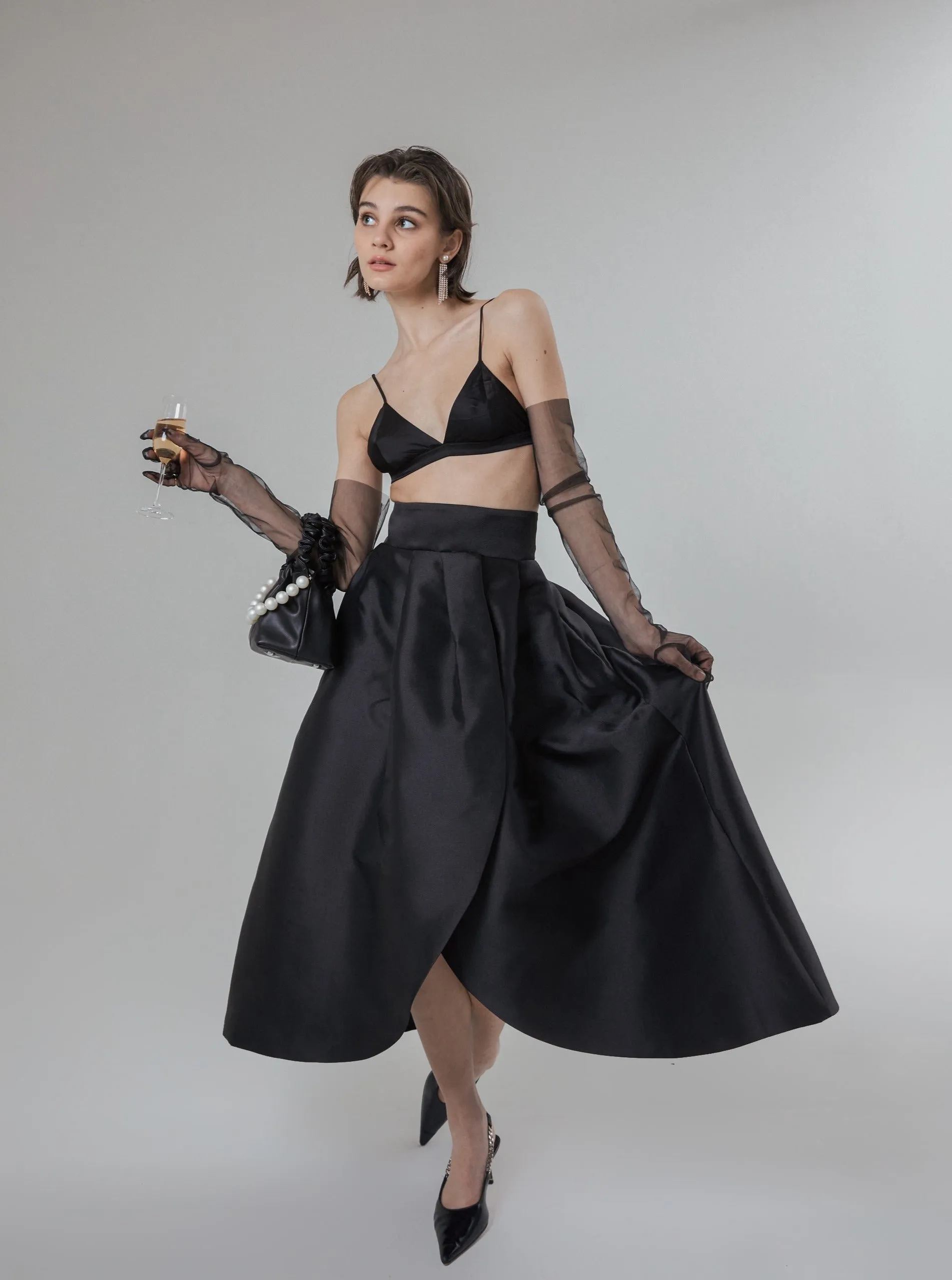 Audrey Satin Skirt