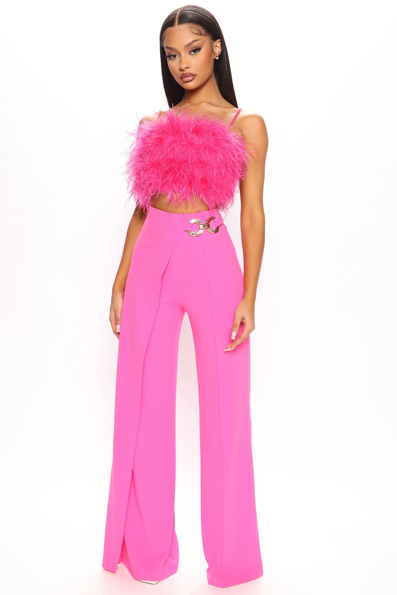 Aura Wide Leg Pant 33 - Pink