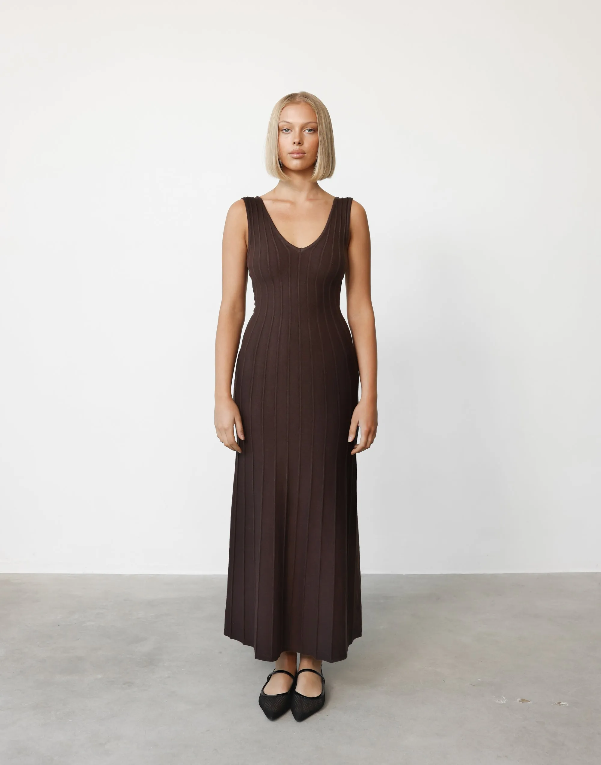 Aurelia Maxi Dress (Chocolate)