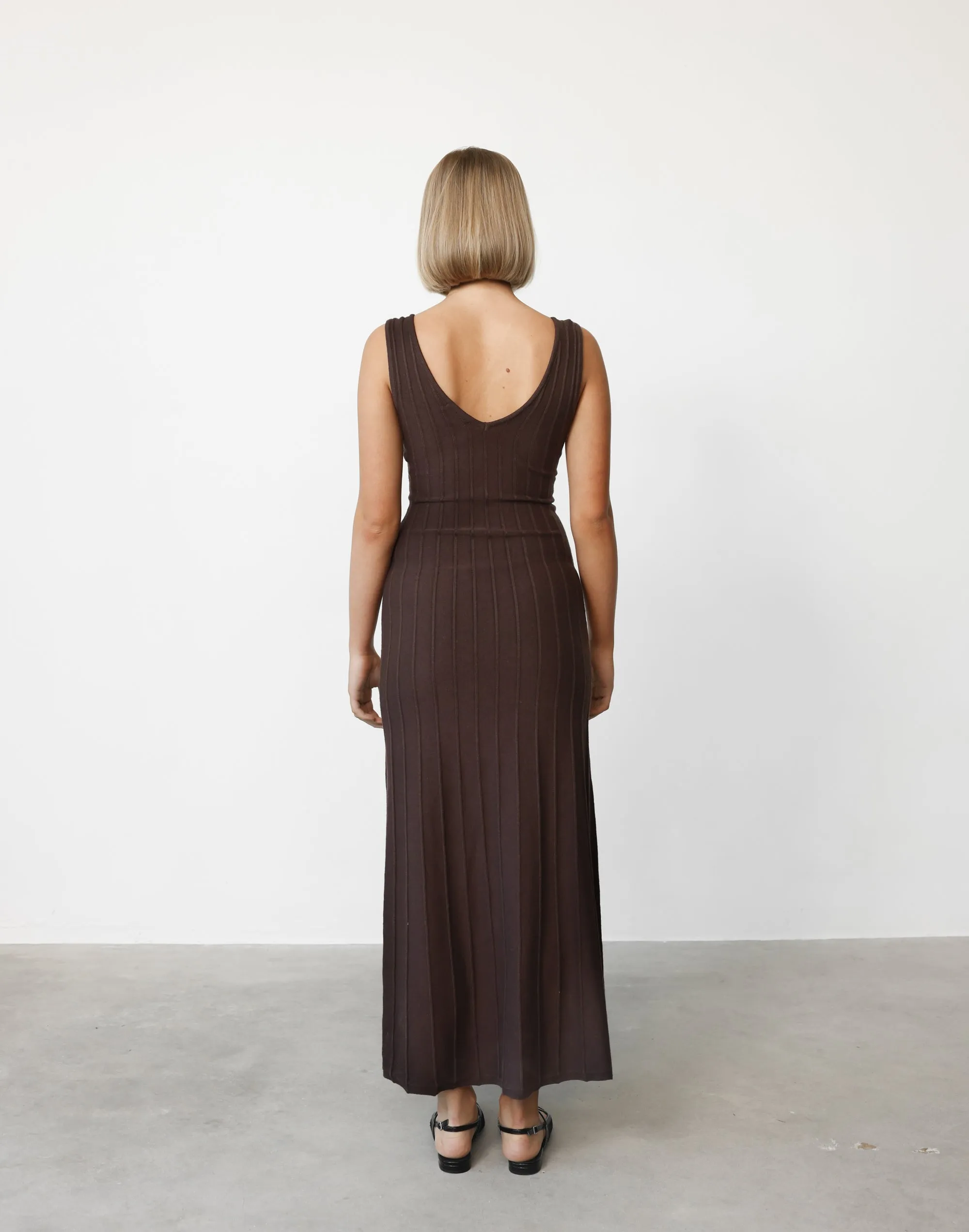 Aurelia Maxi Dress (Chocolate)