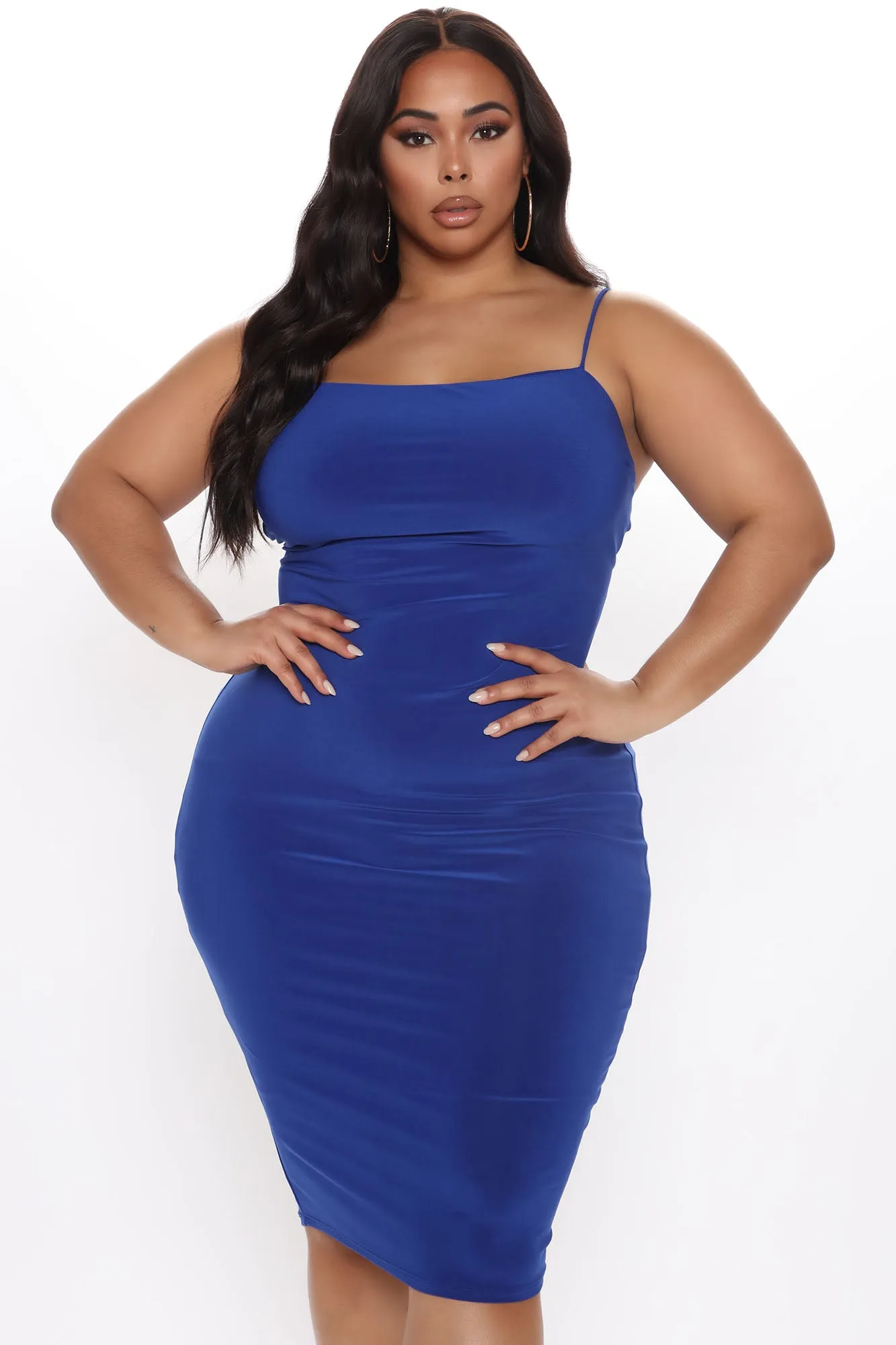 Back To Backless Midi Dress - Royal