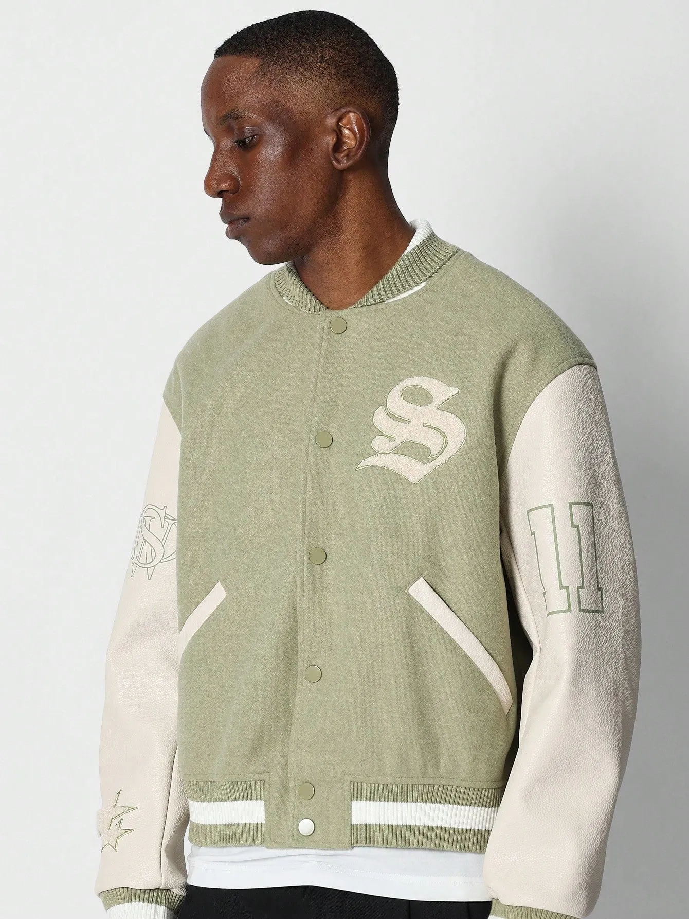 Badged Varsity Jacket