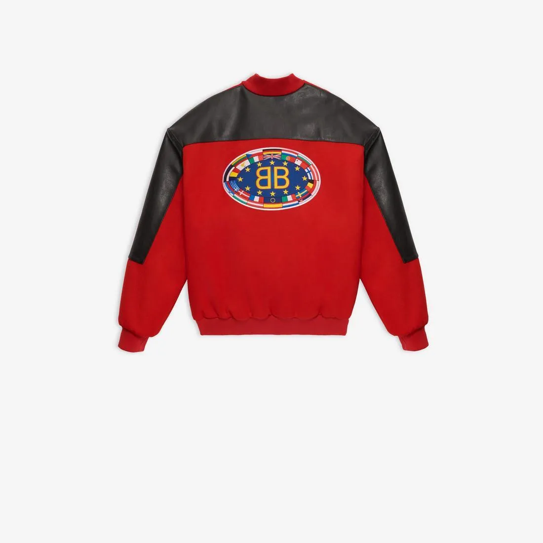 BALENCIAGA Red College Bomber Jacket