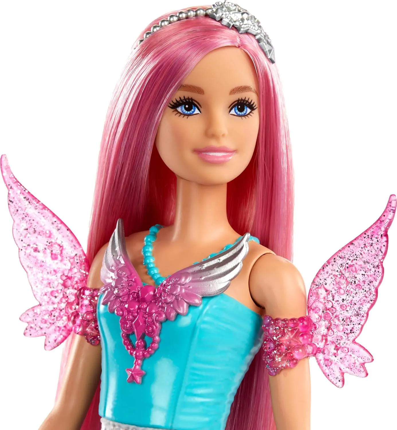 Barbie 7-inch Long Hair Malibu Doll with 2 Fantasy Pets & Dress, from A Touch of Magic for Kids Ages 3 