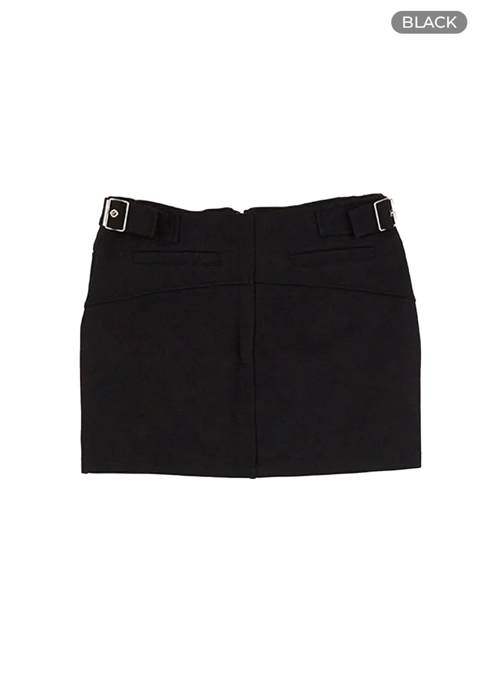 Belted Zip Mini Skirt CS403