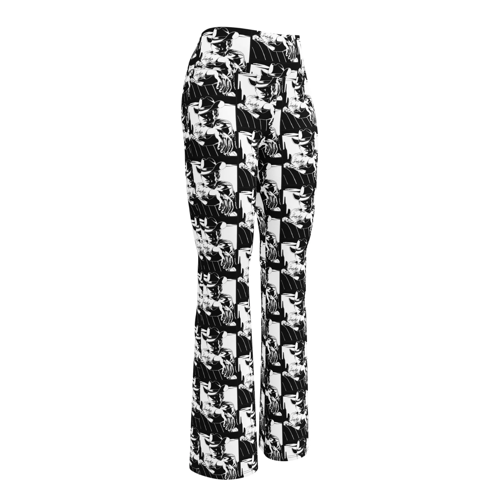 Black & White Cowboy Flare Leggings