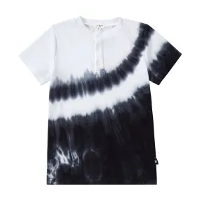 Black and White Tie Dye Henley