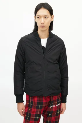 Black Nylon Bomber Jacket