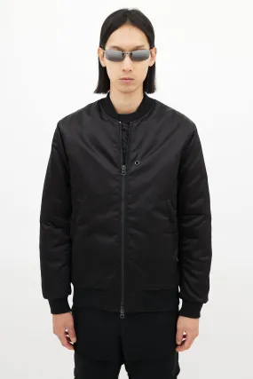 Black Nylon Selo Bomber Jacket