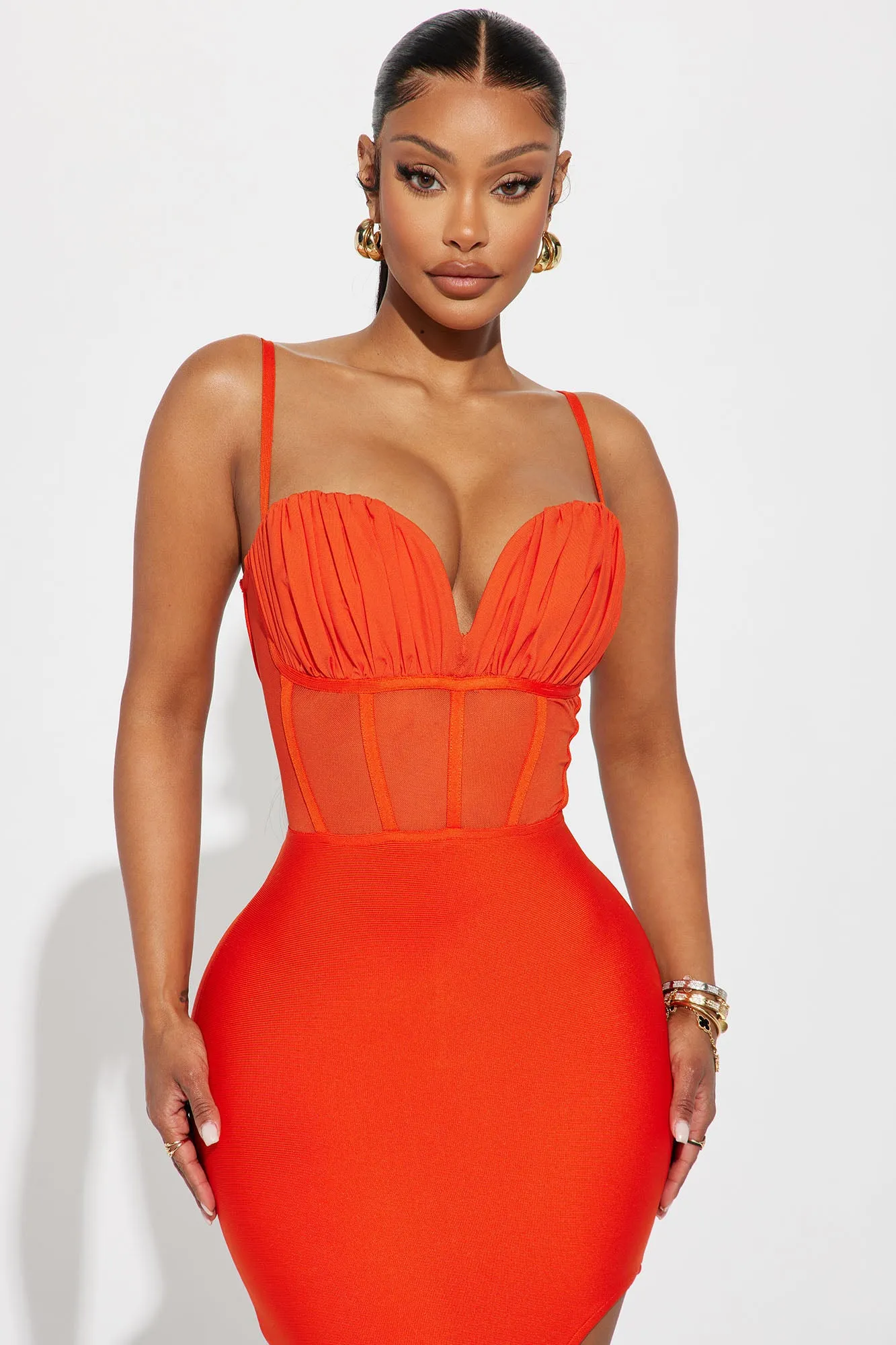 Blanca Bandage Maxi Dress - Orange