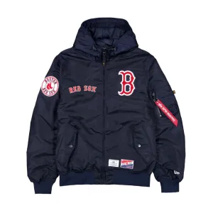 Boston Red Sox Navy Bomber Jacket New Era X Alpha Industries