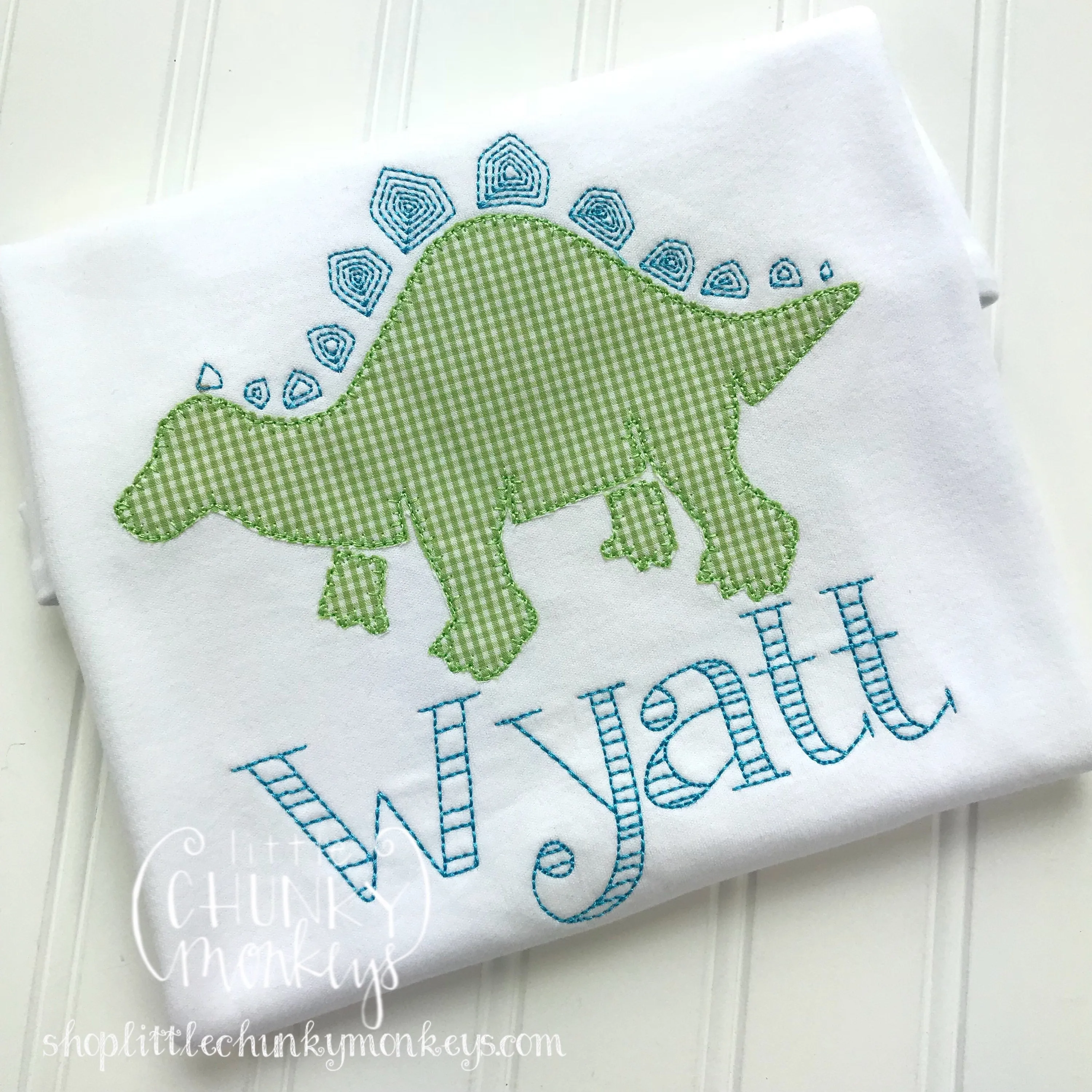 Boy Shirt - Green and Blue Dino