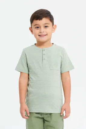 Boys Mint Jacquard T-Shirt