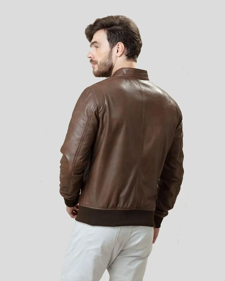 Bruce Brown Bomber Leather Jacket