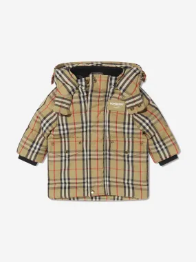 Burberry Baby Boys Check Down Aubin Coat