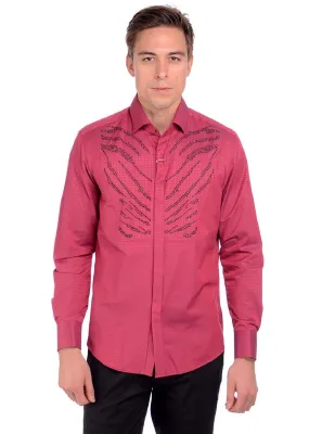 Burgundy York Rhinestone Shirt