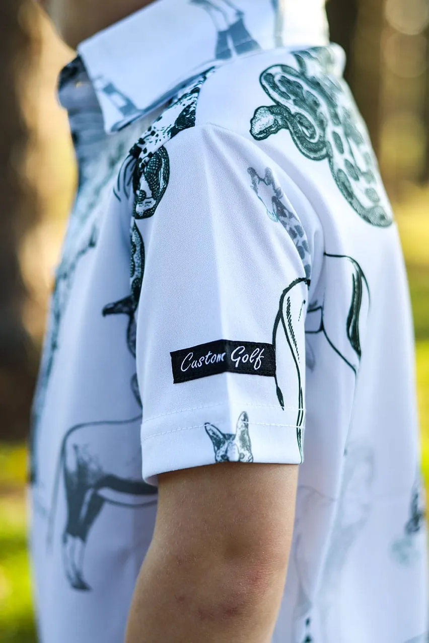 CA JNR Funky Golf Shirt | Wild Animals