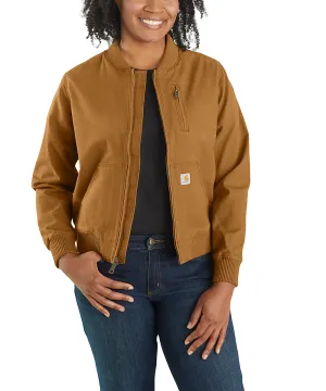 Carhartt Women's Canvas Bomber Jacket - Carhartt Brown