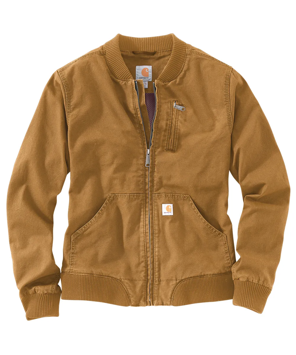 Carhartt Women's Canvas Bomber Jacket - Carhartt Brown