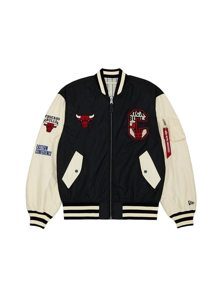 CHICAGO BULLS X ALPHA X NEW ERA L-2B BOMBER JACKET