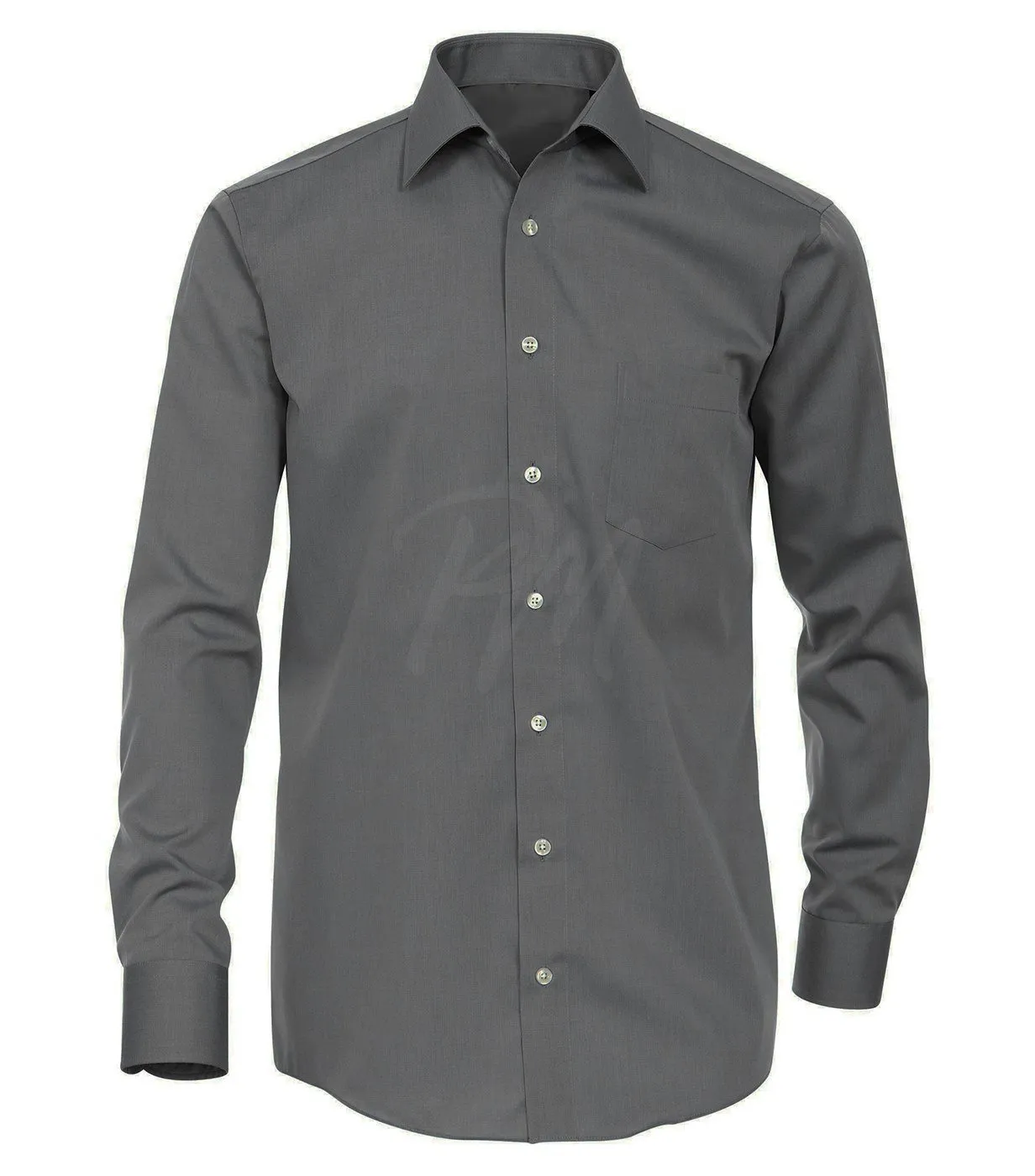 Classic Dark Gray Boys Dress Shirt