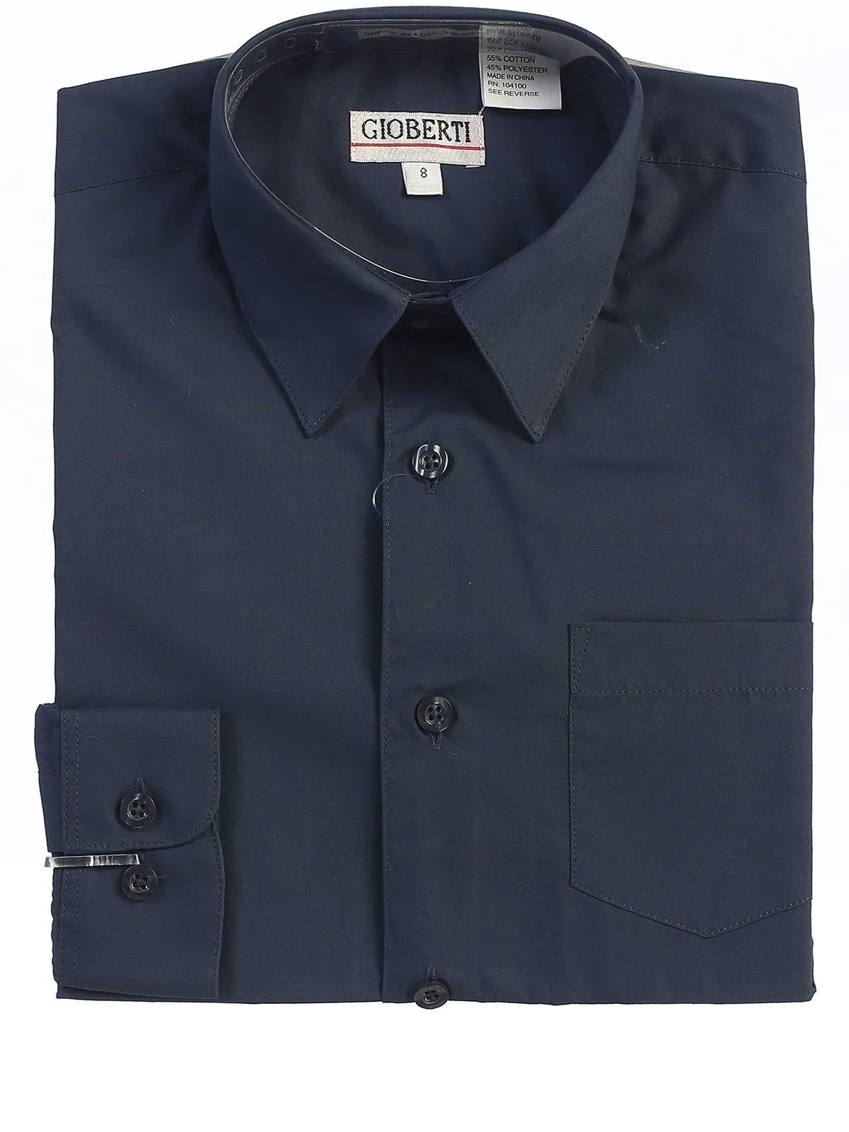 Classic Navy Boys Dress Shirt