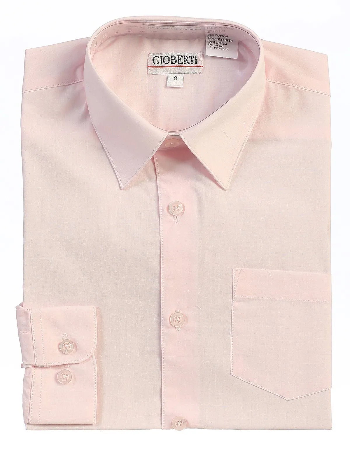 Classic Pink Boys Dress Shirt